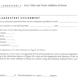 Laboratory 3 force table and vector addition of forces answers